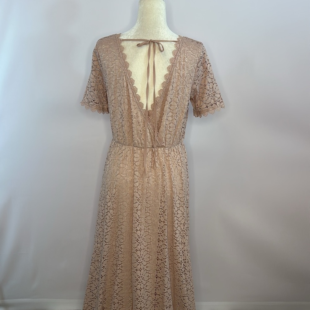 Baltic Born Blush Lace Wrap Wedding Dress - Picture 6 of 10
